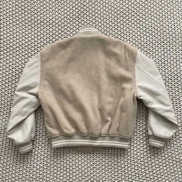 Pernille x Mango Cream Wool Bomber Baseball / Letterman's Jacket - Picture 4 of 9